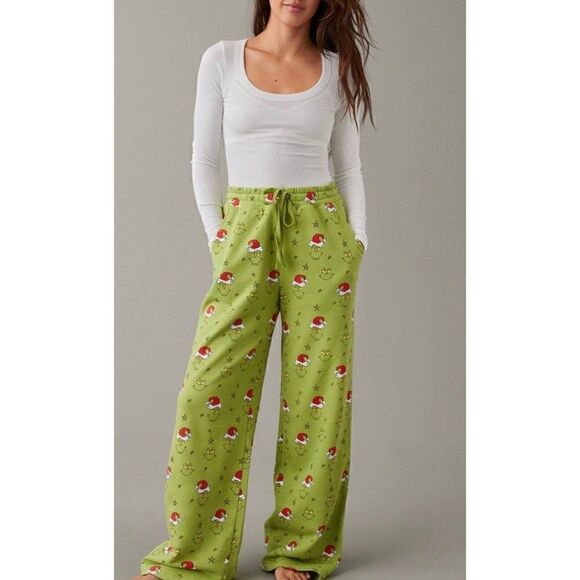 American Eagle Grinch pajama pants Christmas size XXS NWT - Picture 4 of 5